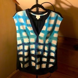 Anthropologie Postmark Blue Ombré Top, NWOT, XS
